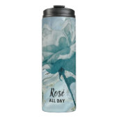 Tumbler met Turquoise-Roos Thermosbeker (Voorkant)
