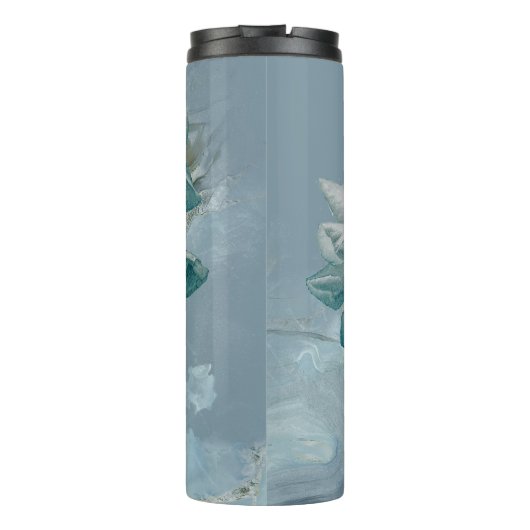 Tumbler met Turquoise-Roos Thermosbeker (Achterkant)