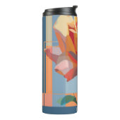 Tumbler met warmte-isolatie en tuinroosprint thermosbeker (Gedraaid links)