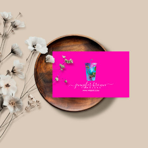 Tumbler ombré neon roze mok maker visitekaartje