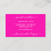 Tumbler ombré neon roze mok maker visitekaartje (Achterkant)