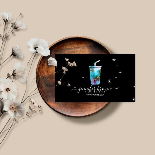 Tumbler ombré textuur visitekaartje