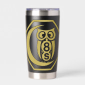 Tumbler Oude Gouden Kreeft Geïsoleerde Drinkbeker (Voorkant)