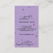 Tumbler paarse verzorging visitekaartje (Achterkant)