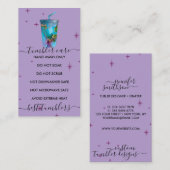 Tumbler paarse verzorging visitekaartje (Voorkant / Achterkant)