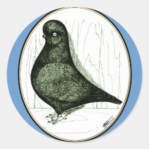 Tumbler Pigeon LFCL uit 1978 Ronde Sticker