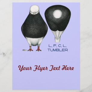 Tumbler Pigeon Standaard Zwart Kaal Flyer