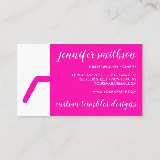 Tumbler-reisbureau Visitekaartje (Achterkant)