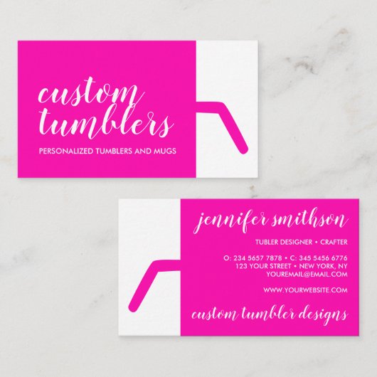 Tumbler-reisbureau Visitekaartje (Voorkant / Achterkant)