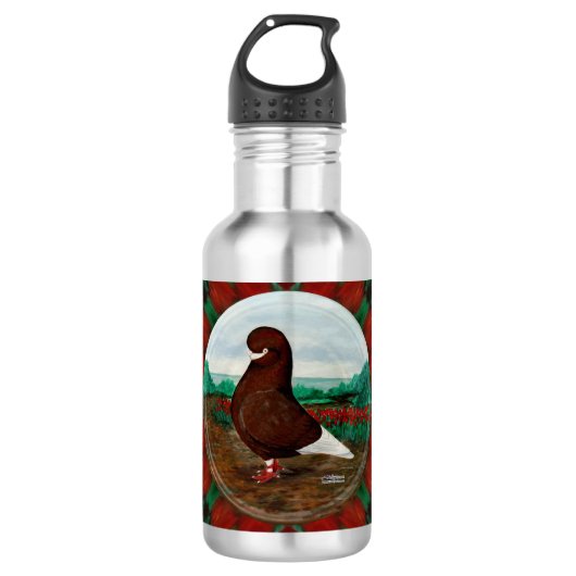 Tumbler rode baardduif waterfles (Voorkant)