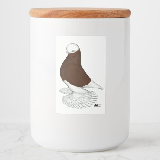Tumbler: Rode moffe Bald Voedselcontainer Etiket (Voorkant)