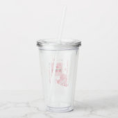 Tumbler schattige partij aardbei roze drinkware acryl drinkbeker (Achterkant)