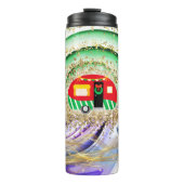 Tumbler Sublimation Design kamperen kleurrijk Thermosbeker (Voorkant)
