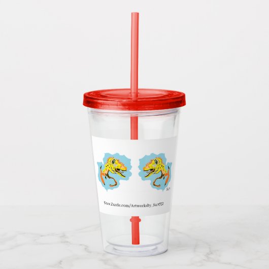Tumbler van acryl : dinosaurussen drinkbeker (Voorkant)