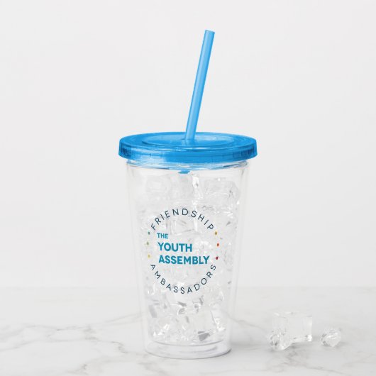 Tumbler van de 24e zitting van de Jeugdvergadering Acryl Drinkbeker (Achterkant ijs)