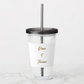 Tumbler van de flacon met stijf water acryl drinkbeker (Voorkant)