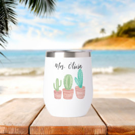 Tumbler van geïsoleerde cactus voor waardering van