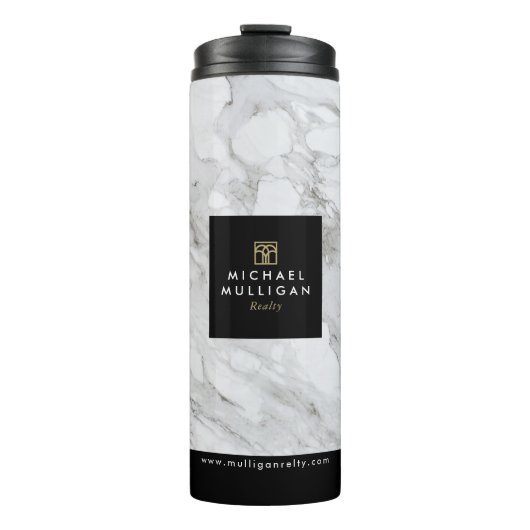 Tumbler van Real Estate Agent - Eigen Logo Cadeaui Thermosbeker (Voorkant)