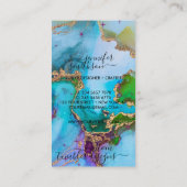 Tumbler verzorging Blauw met textuur Visitekaartje (Achterkant)