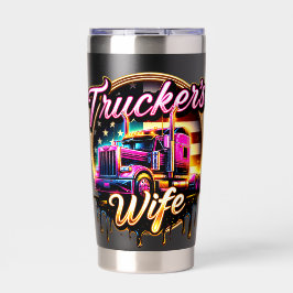 Tumbler voor de vrouw van een trucker geïsoleerde drinkbeker