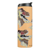 Tumbler voor thermisch gebruik: Dinosauriërs Open Thermosbeker (Gedraaid links)