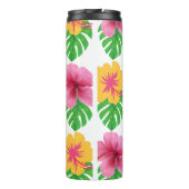 Tumbler with tropical flowers  thermosbeker (Achterkant)