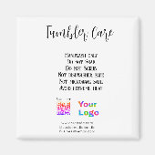 Tumbler zorginstructies voeg bedrijfsnaam logo toe magneet (Voorkant)