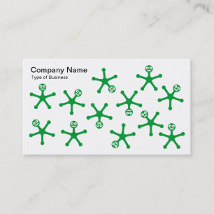 Tumblers - Grijze groen op wit Visitekaartje