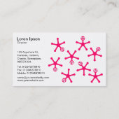 Tumblers - Neon Red op White Visitekaartje (Achterkant)