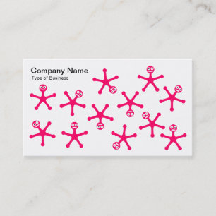 Tumblers - Neon Red op White Visitekaartje