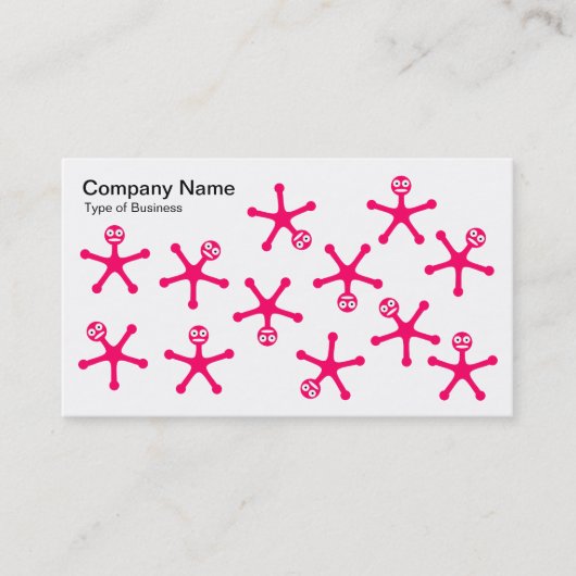 Tumblers - Neon Red op White Visitekaartje (Voorkant)