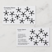 Tumblers - Zwart op Wit (Goud) Visitekaartje (Voorkant / Achterkant)