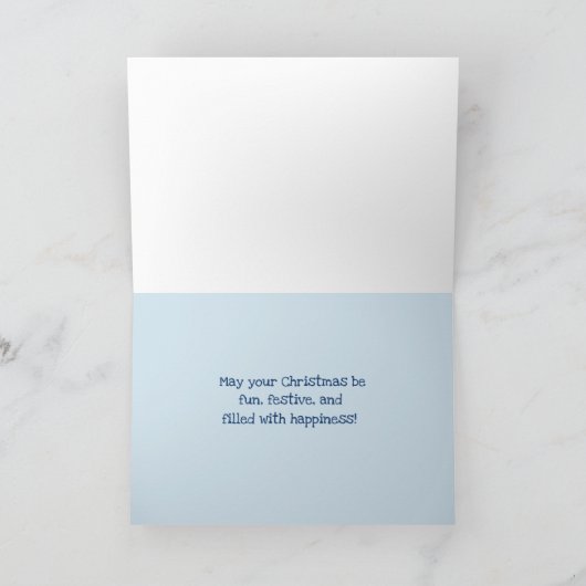 Tumbleweed Snowman Vrolijk Kerstfeest Kaart (Binnen)