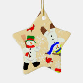 Tumblin’ Snowmen-Ornament Keramisch Ornament (Rechts)