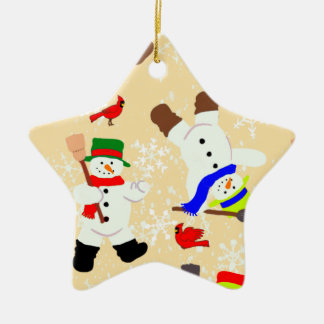Tumblin’ Snowmen-Ornament Keramisch Ornament
