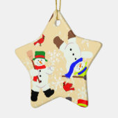 Tumblin’ Snowmen-Ornament Keramisch Ornament (Links)