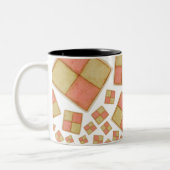 Tumbling Battenberg Cake Two-Tone Coffee Mok (Links)