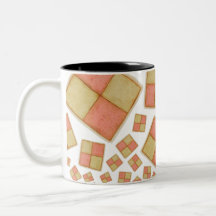 Tumbling Battenberg Cake Two-Tone Coffee Mok