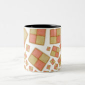 Tumbling Battenberg Cake Two-Tone Coffee Mok (Center)