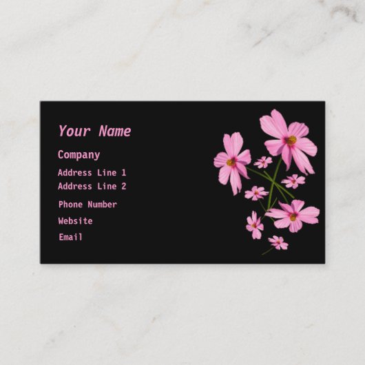 TUMBLING COSMOS-visitekaartje Visitekaartje (Voorkant)
