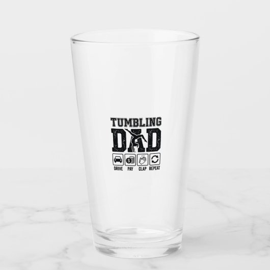 Tumbling Dad Drive Pay Clap Repeat Shirt Ontwerp_1 Glas (Voorkant)