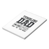 Tumbling Dad Drive Pay Clap Repeat Shirt Ontwerp_1 Notitieblok (Linkerzijde)