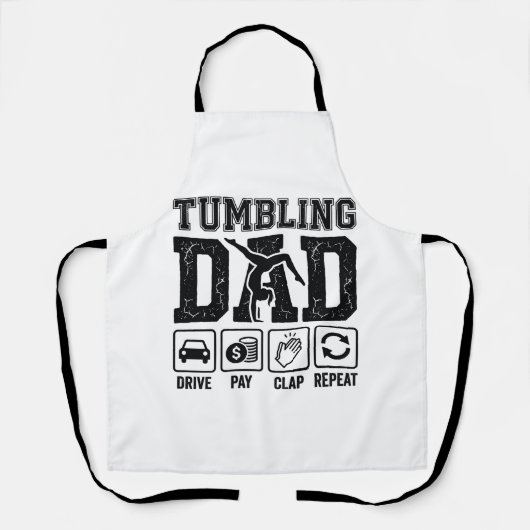 Tumbling Dad Drive Pay Clap Repeat Shirt Ontwerp_1 Schort (Voorkant)