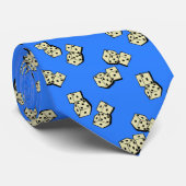 Tumbling Dice Gambling French Blue Two-side Stropdas (Opgerold)