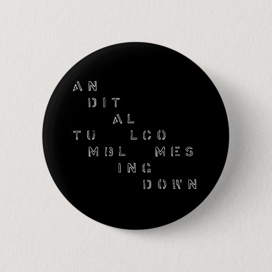 Tumbling down badge ronde button 5,7 cm (Voorkant)