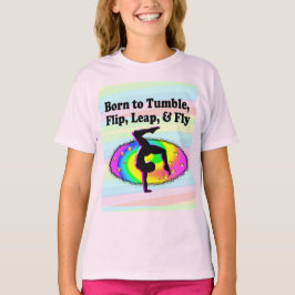 TUMBLING EN FLIPPING GYMNAST MEISJE T-SHIRT