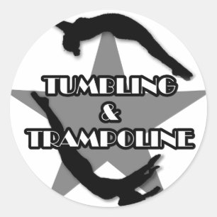 Tumbling en Trampoline Ronde Sticker