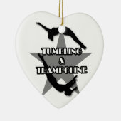 Tumbling en Trampoline-versiering Keramisch Ornament (Rechts)