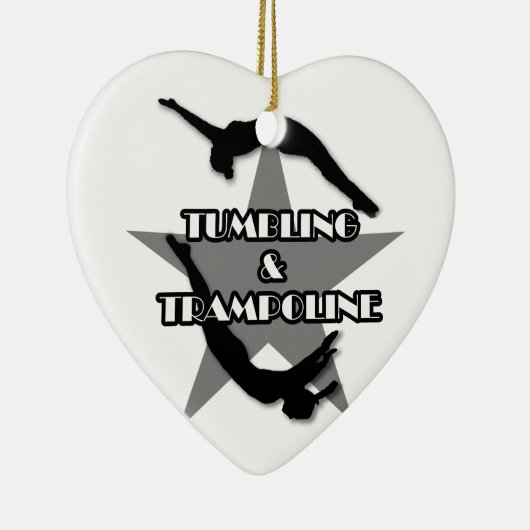 Tumbling en Trampoline-versiering Keramisch Ornament (Rechts)