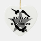 Tumbling en Trampoline-versiering Keramisch Ornament (Achterkant)